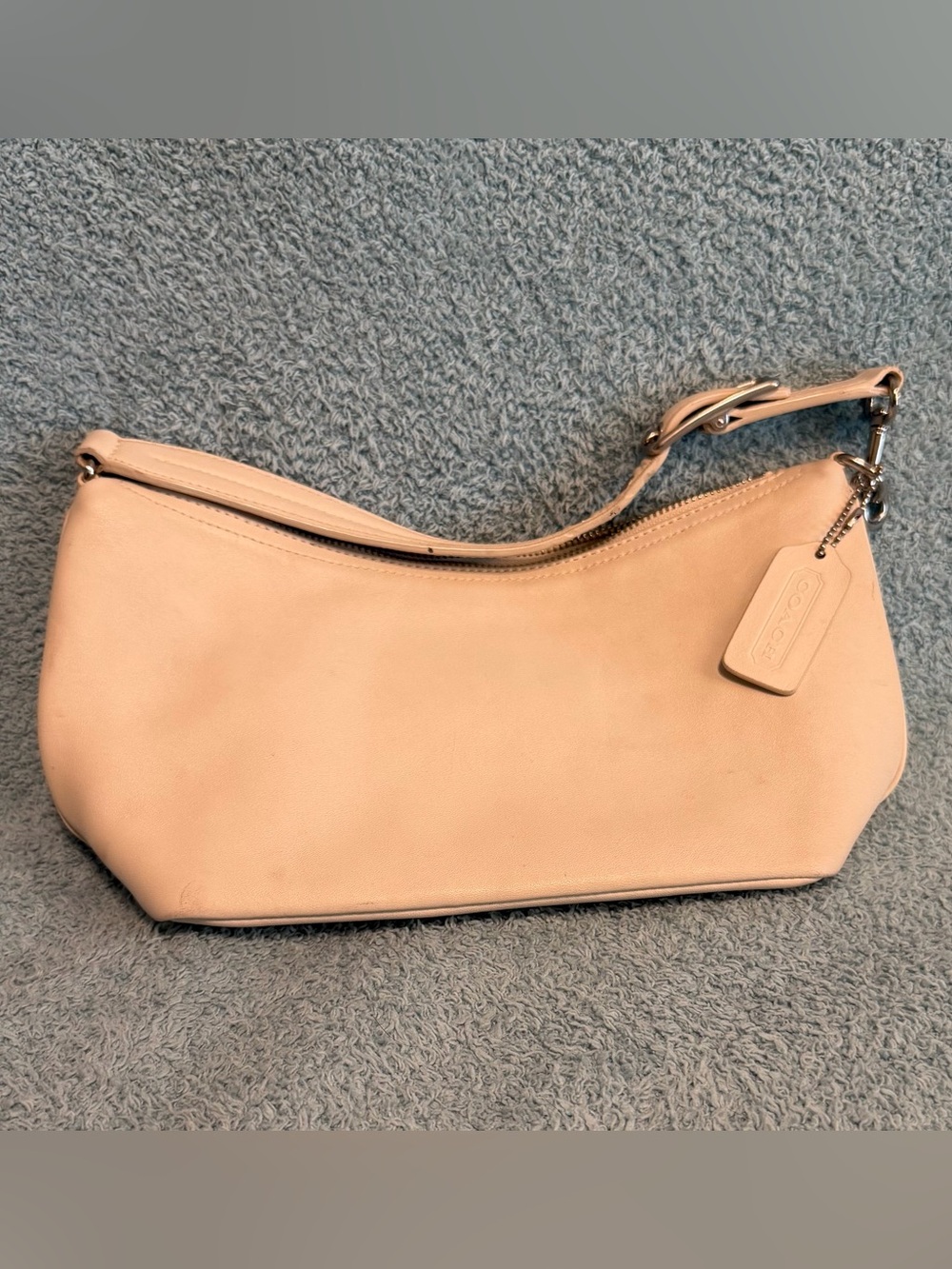 Vintage Coach 9596 Y2K Legacy Leather Hobo Small Shoulder Bag White With Tag